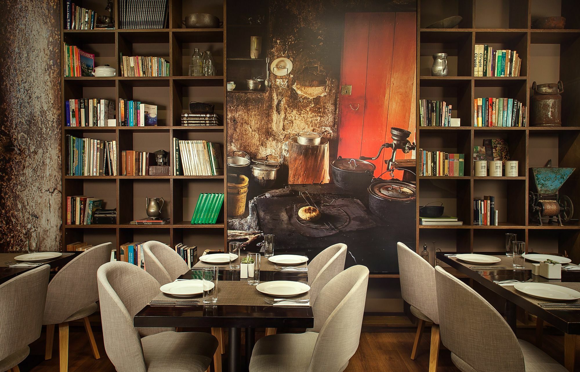 Sites Hotel Medellín Exteriér fotografie Restaurant Library
